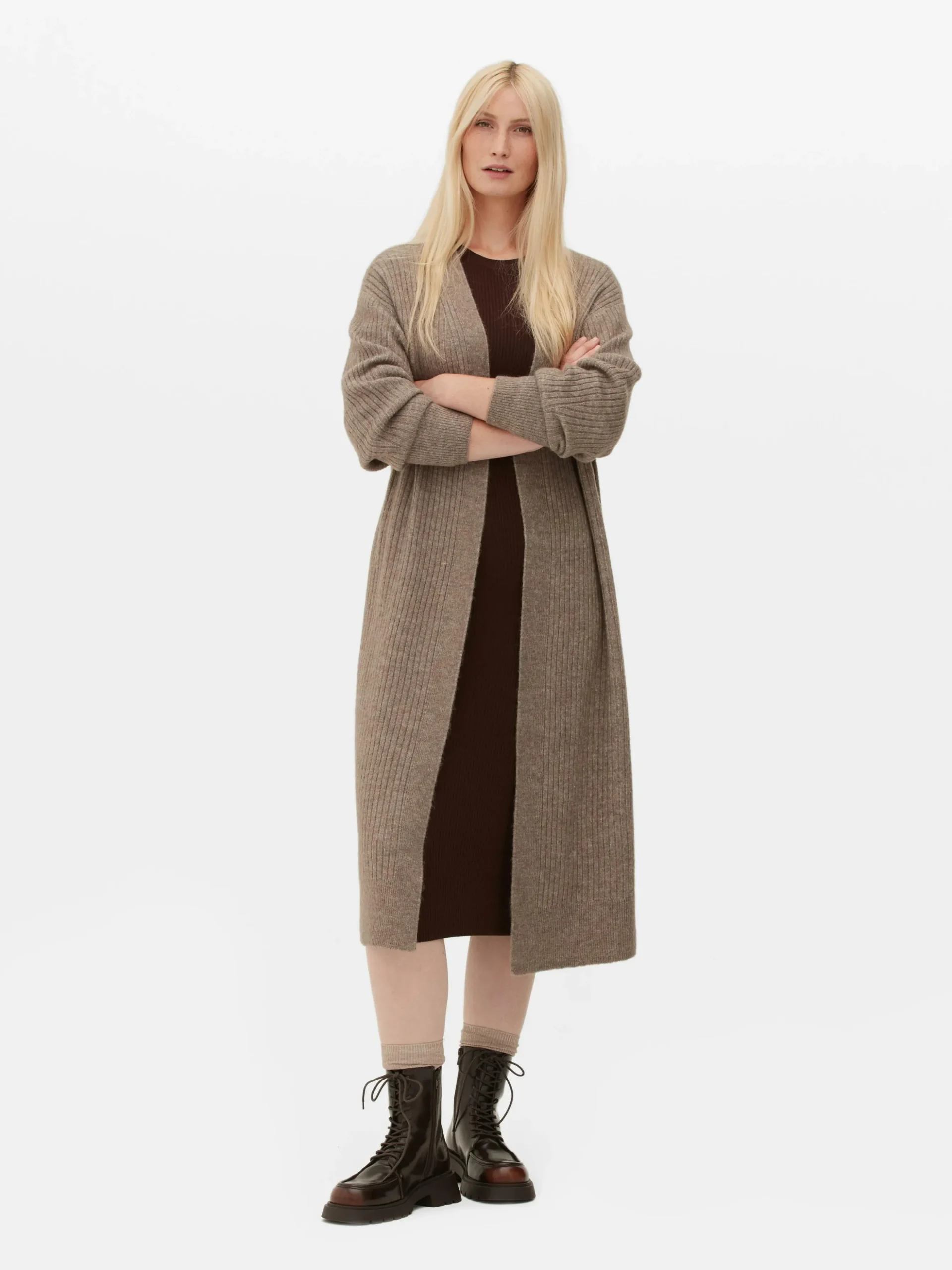 Cárdigan Largo Acanalado