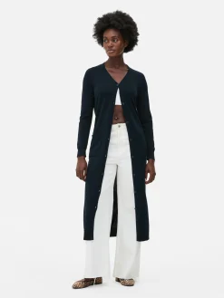 Cárdigan Largo Con Botones