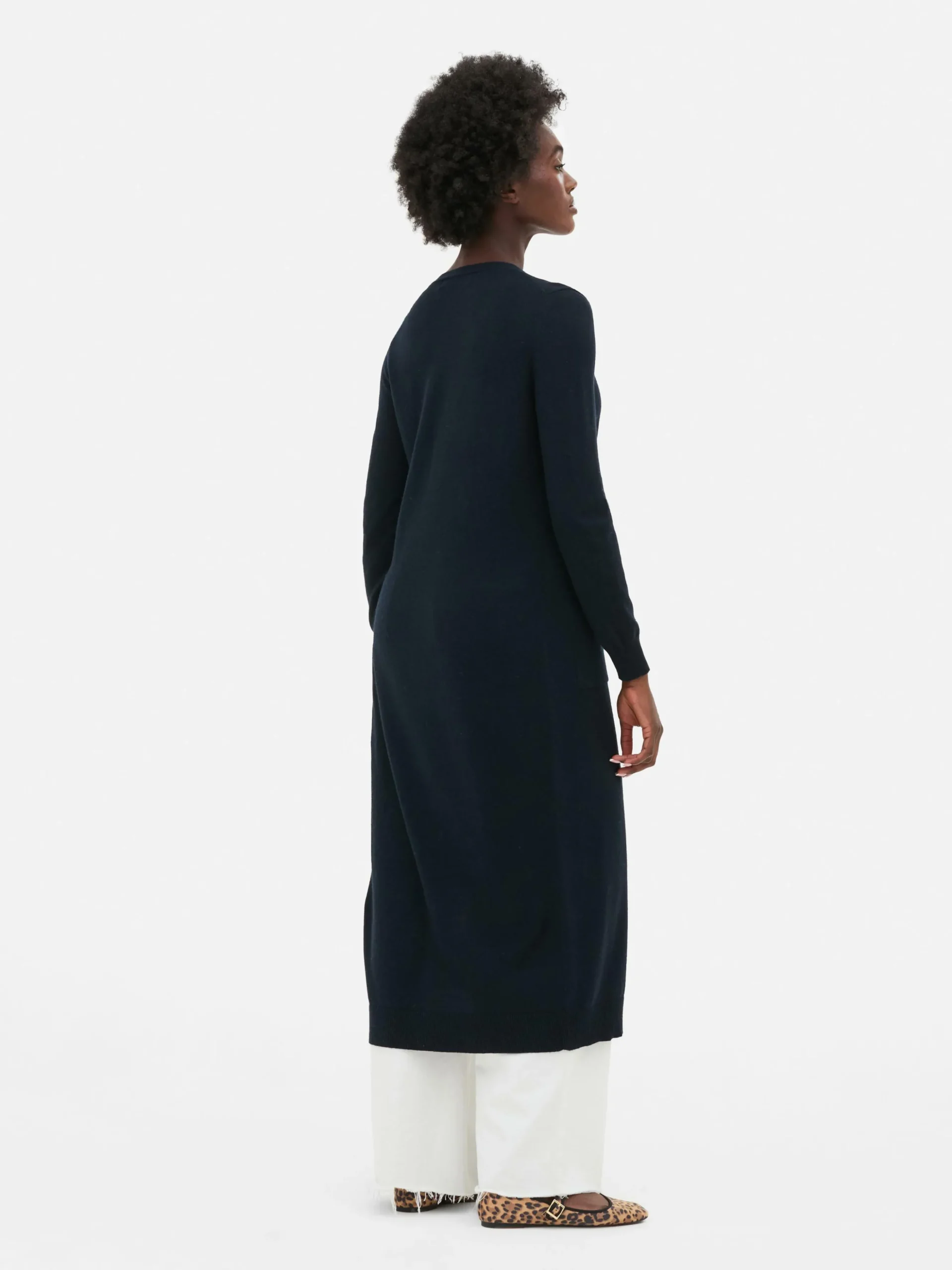 Cárdigan Largo Con Botones