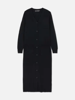 Cárdigan Largo Con Botones