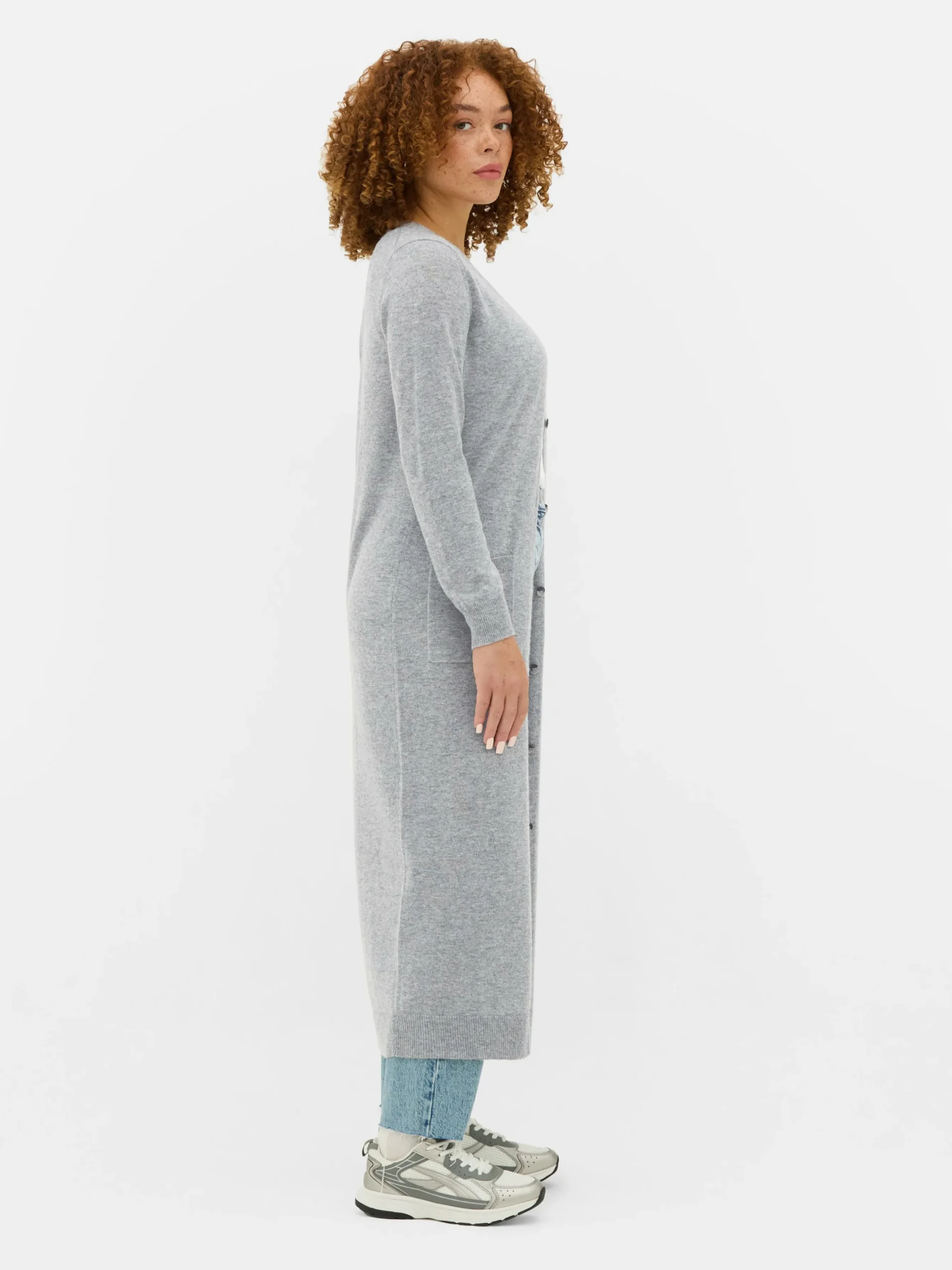 Cárdigan Largo Con Botones