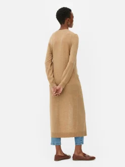 Cárdigan Largo Con Botones