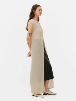 Cárdigan Largo Sin Mangas