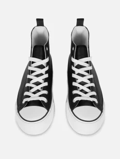 Deportivas De Piel Sintética Con Plataforma Plana