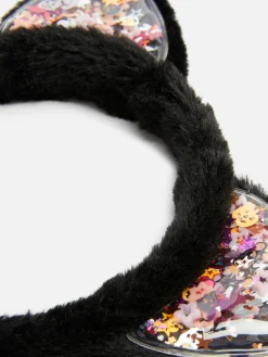 Diadema Con Orejas De Gato De Pelo Para Halloween