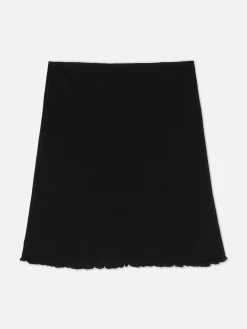 Falda Acanalada Con Ribete Ondulado