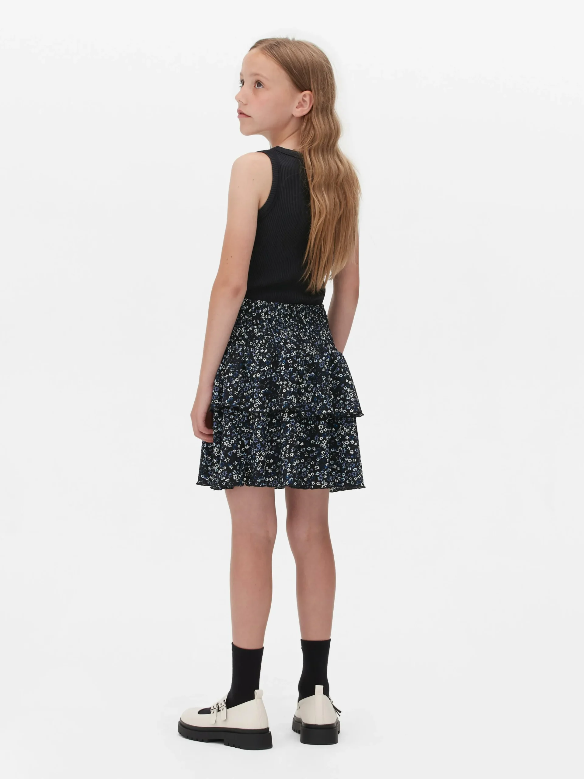 Falda Floral A Capas