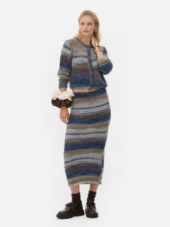 Falda Midi Jaspeada Combinable De Rita Ora