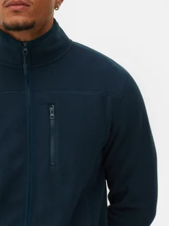 Forro Polar Con Cremallera Y Cuello Chimenea