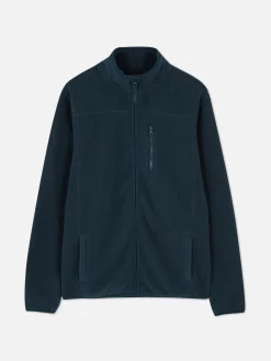 Forro Polar Con Cremallera Y Cuello Chimenea