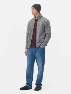 Forro Polar Con Cremallera Y Cuello Chimenea