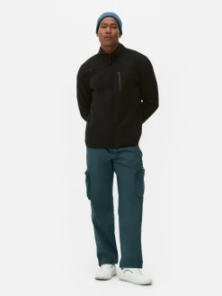 Forro Polar Con Cremallera Y Cuello Chimenea