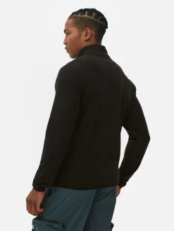 Forro Polar Con Cremallera Y Cuello Chimenea