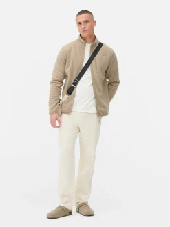 Forro Polar Con Cremallera Y Cuello Chimenea