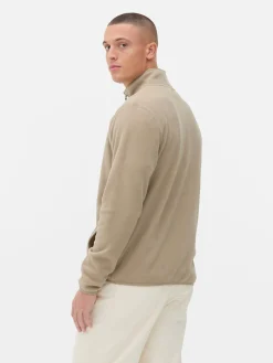 Forro Polar Con Cremallera Y Cuello Chimenea