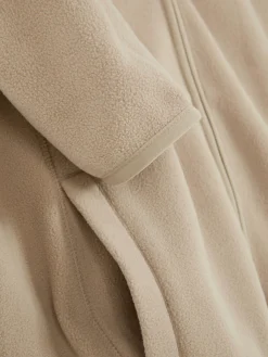 Forro Polar Con Cremallera Y Cuello Chimenea