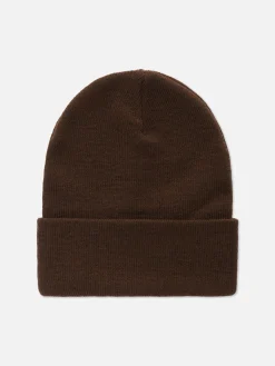 Gorro De Punto Con Borde Vuelto