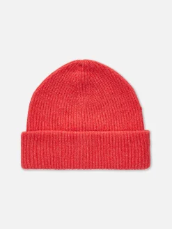 Gorro De Punto Grueso Con Borde Vuelto