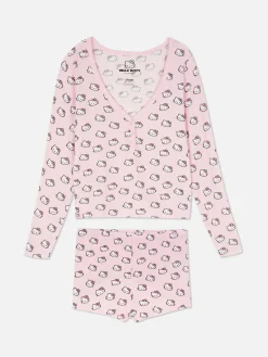Hello Kitty Long Sleeve Top And Shorts Pyjamas
