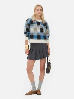 Jersey A Cuadros Con Acabado Cepillado De Rita Ora