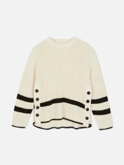 Jersey A Rayas Con Detalle De Botones