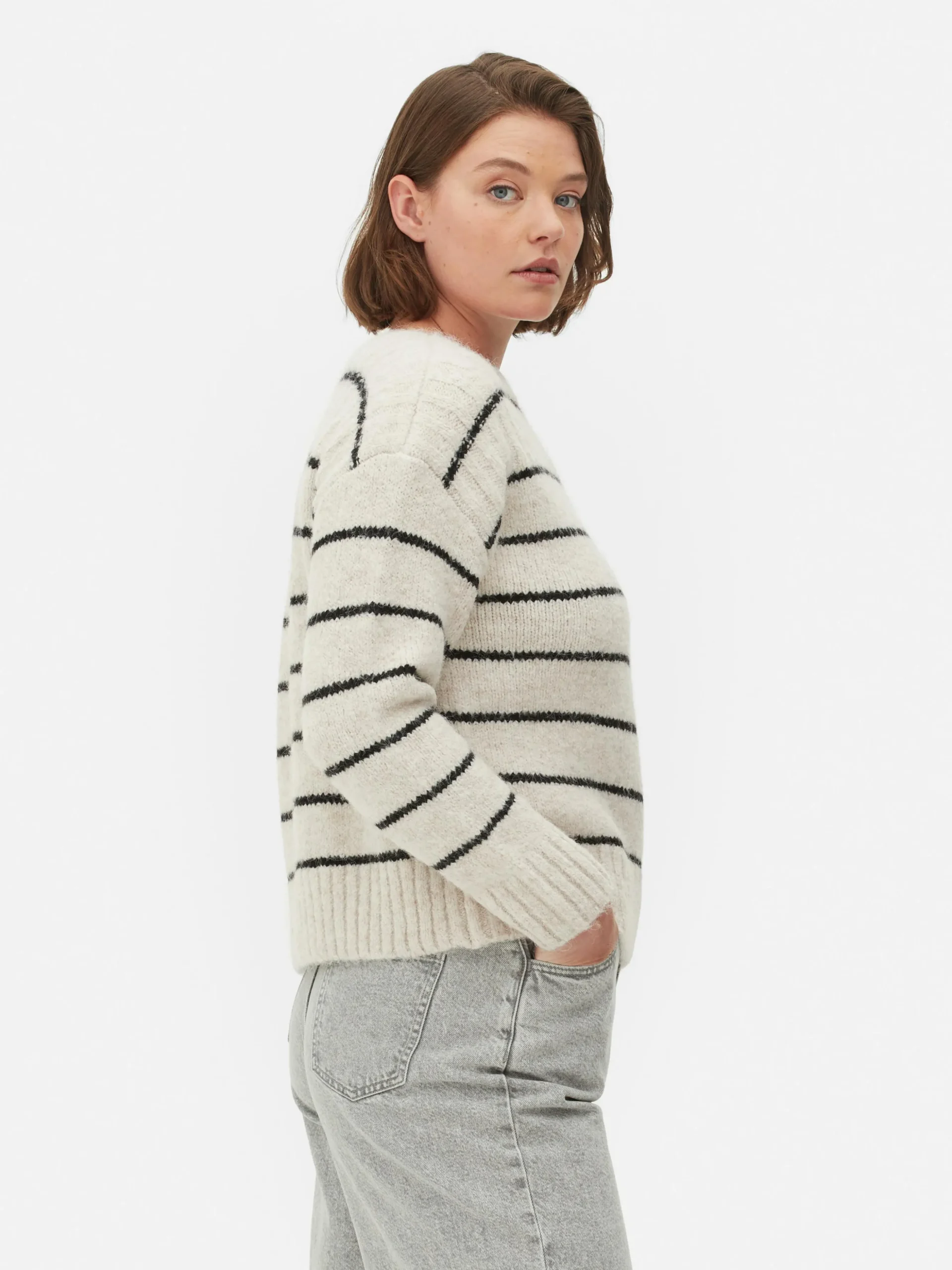 Jersey A Rayas De Corte Cuadrado