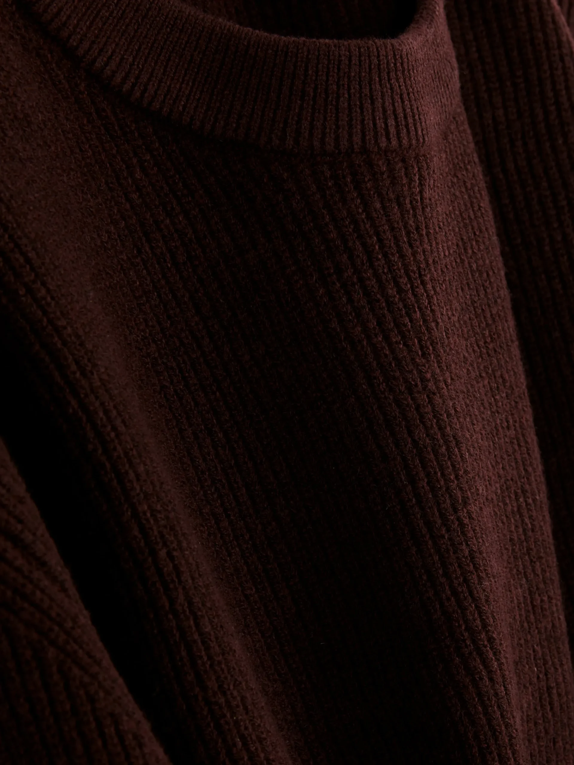 Jersey Acanalado Con Cuello Redondo