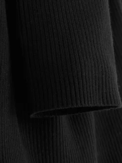 Jersey Acanalado Con Escote Barco