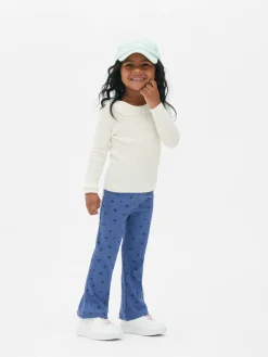 Jersey Acanalado Con Volante En El Cuello