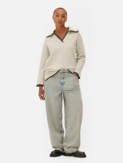 Jersey Con Cuello Pespunteado