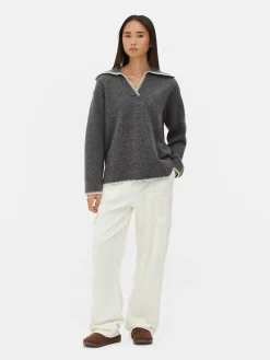 Jersey Con Cuello Pespunteado