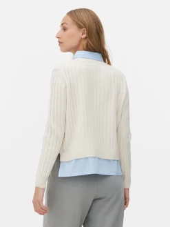 Jersey Con Detalle De Camisa Dos En Uno