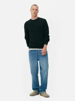 Jersey De Cuello Redondo En Punto Esterilla