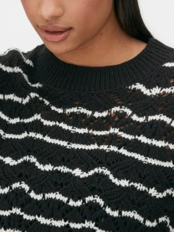 Jersey De Cuello Redondo Y Punto Abierto