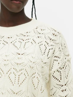 Jersey De Cuello Redondo Y Punto Abierto