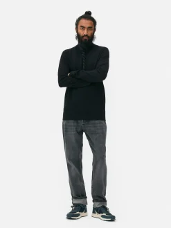 Jersey De Cuello Vuelto En Tejido De Punto Fino