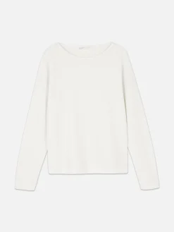 Jersey De Manga Larga Con Cuello Barco