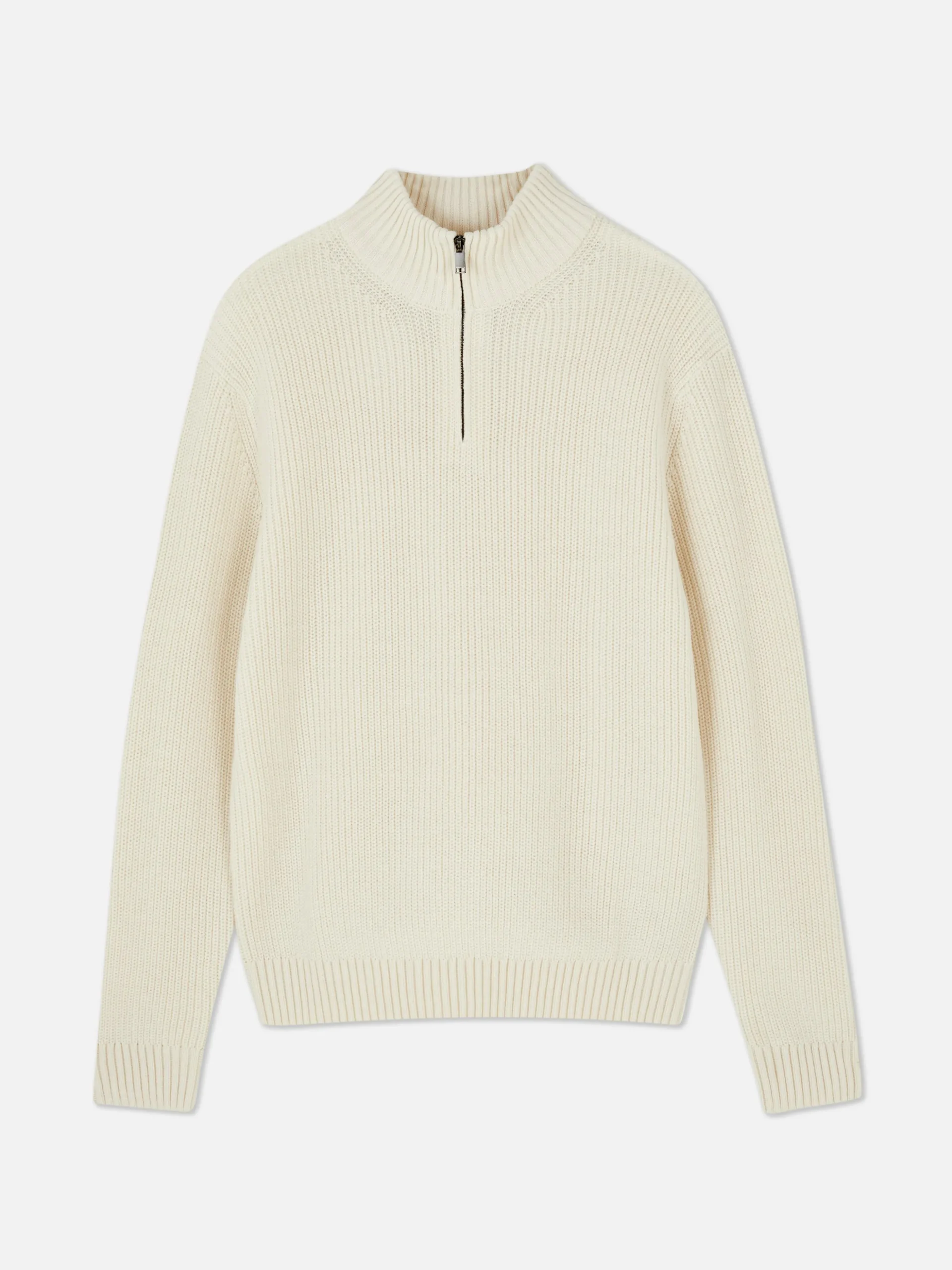 Jersey De Punto Acanalado Con Media Cremallera