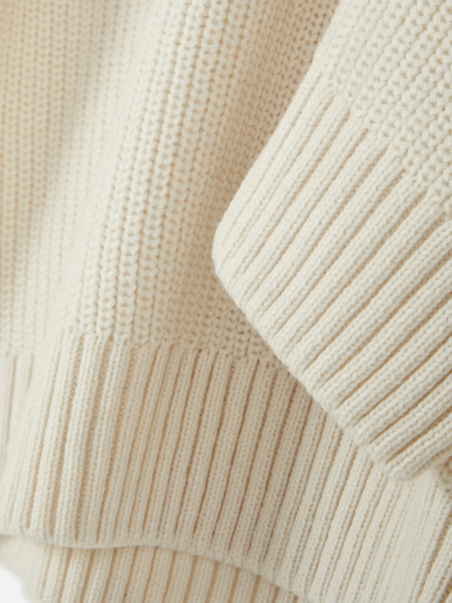 Jersey De Punto Acanalado Con Media Cremallera