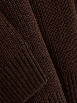 Jersey De Punto Acanalado Con Media Cremallera