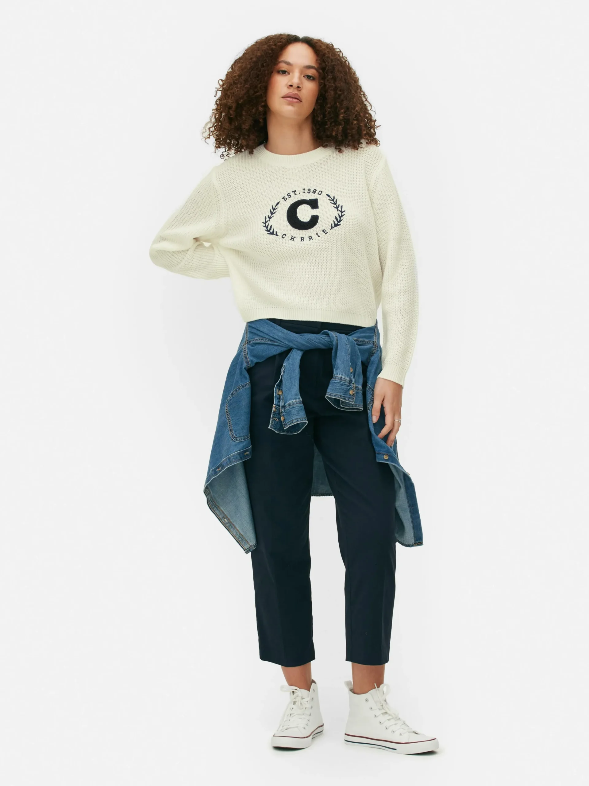 Jersey De Punto Bordado