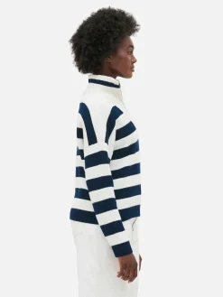 Jersey De Punto Con Media Cremallera