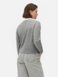 Jersey De Punto De Ochos Con Cuello