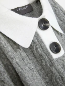 Jersey De Punto De Ochos Con Cuello