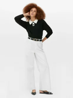 Jersey De Punto De Ochos Con Cuello