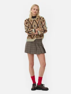 Jersey De Punto De Rombos De Rita Ora