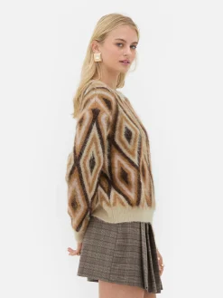 Jersey De Punto De Rombos De Rita Ora