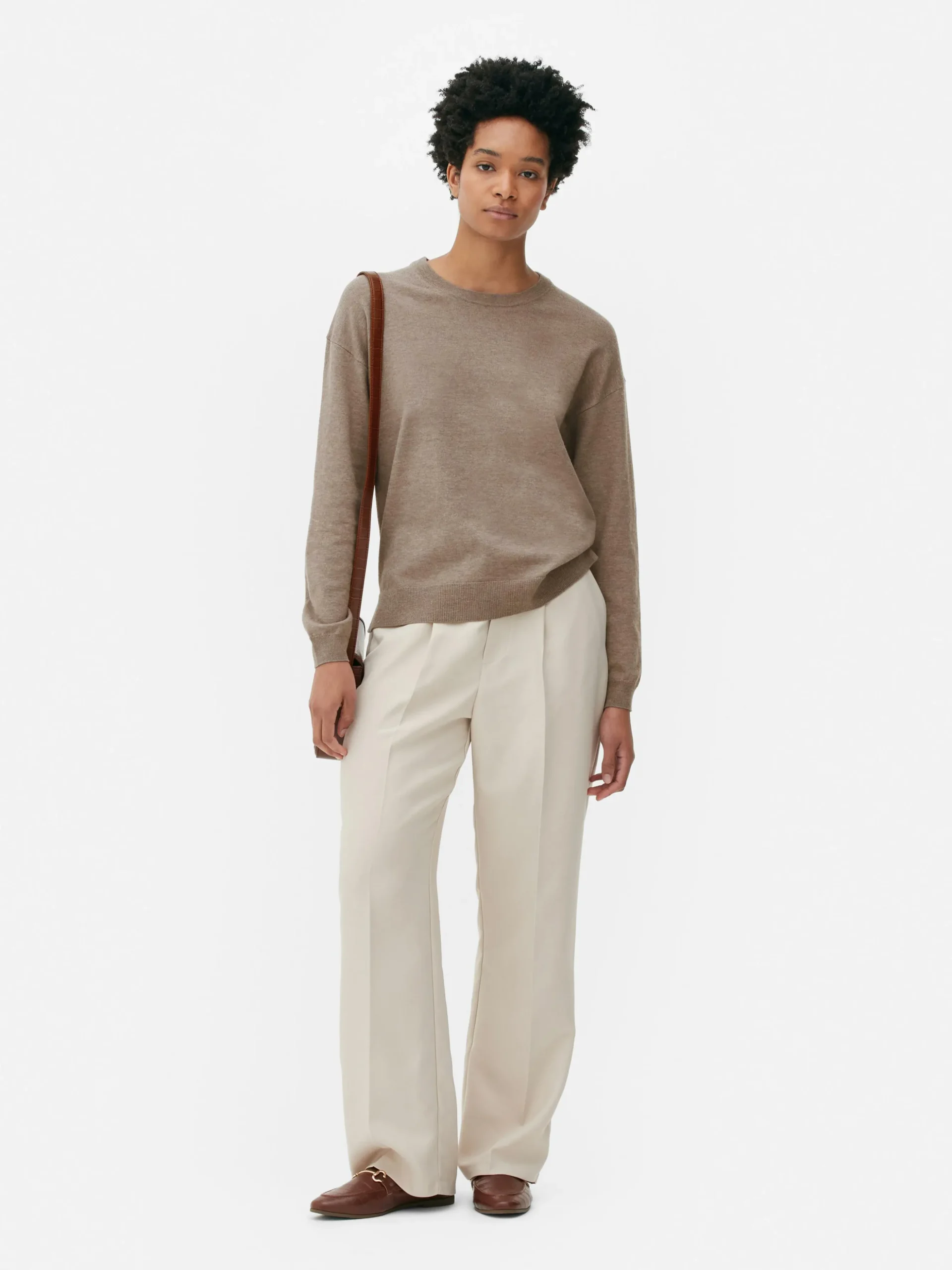 Jersey De Punto Fino Con Cuello Redondo