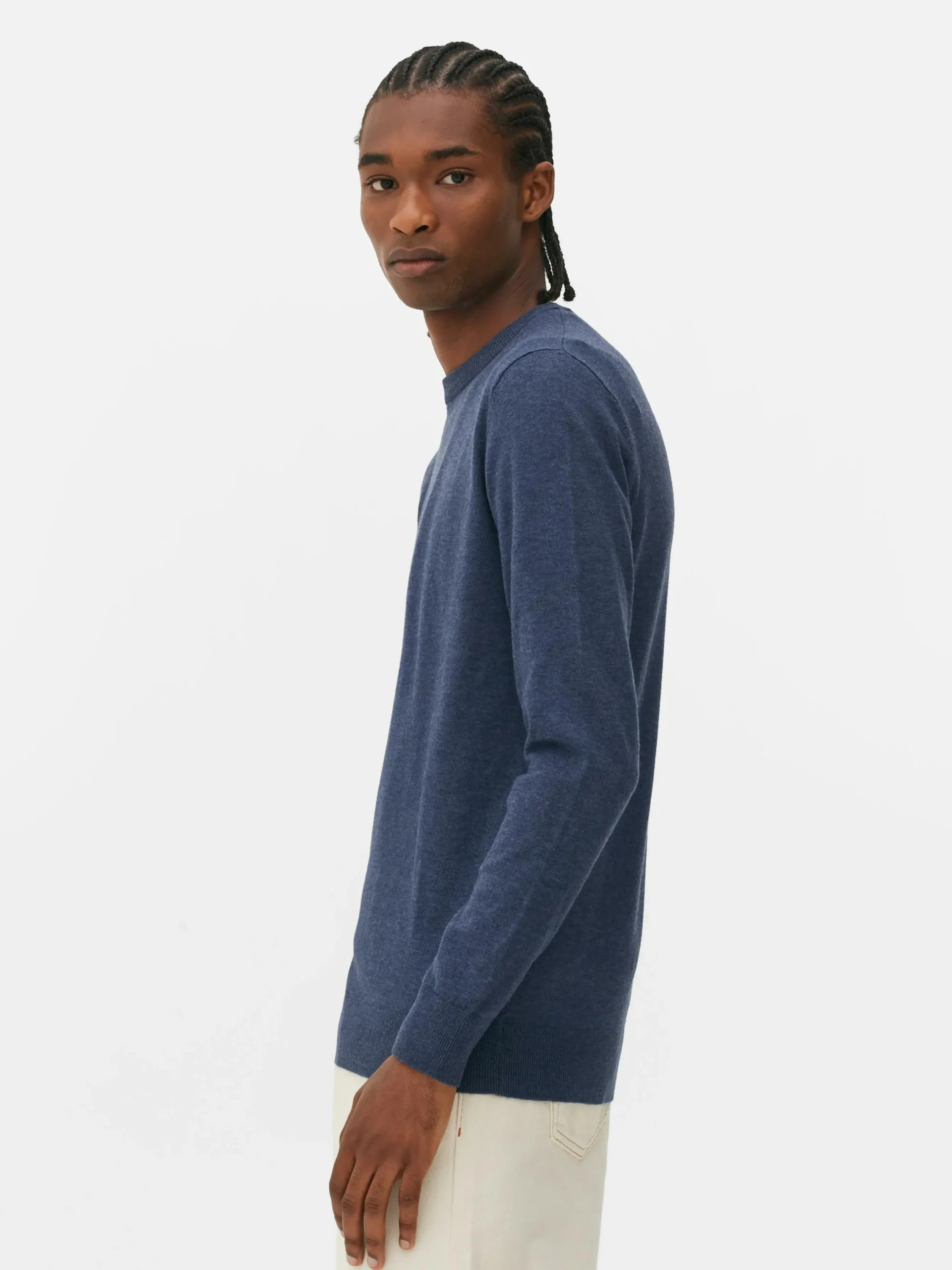 Jersey De Punto Fino Y Cuello Redondo