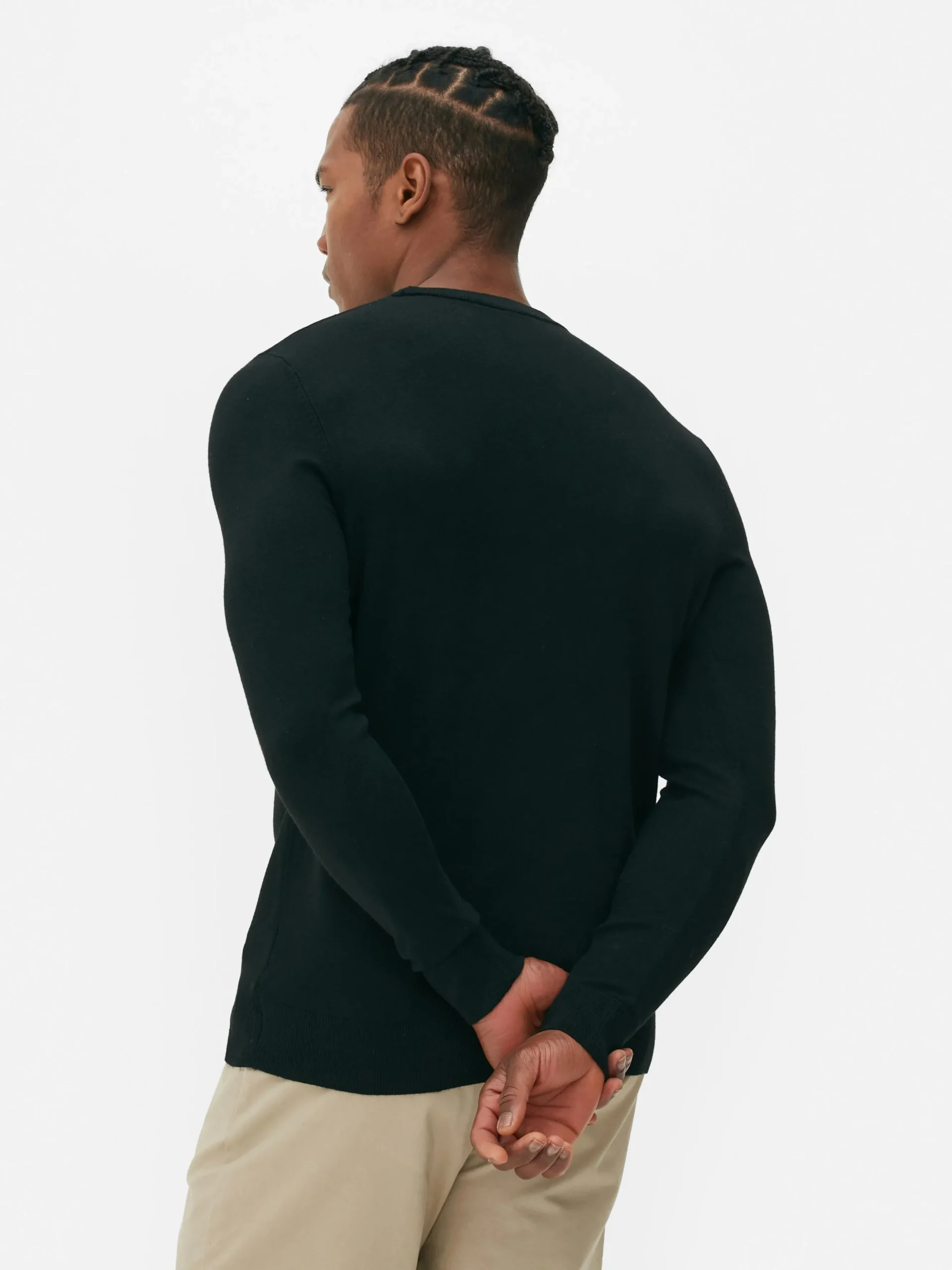 Jersey De Punto Fino Y Cuello Redondo